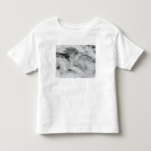 Ship-wave-shaped wave clouds toddler t-shirt (Front)