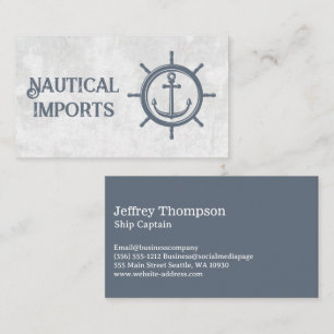 Ship Wheel   Nautical   Boating Business Card