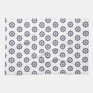 Ship Wheel Navy Nautical Boat Captain Sailors Kitchen Towel