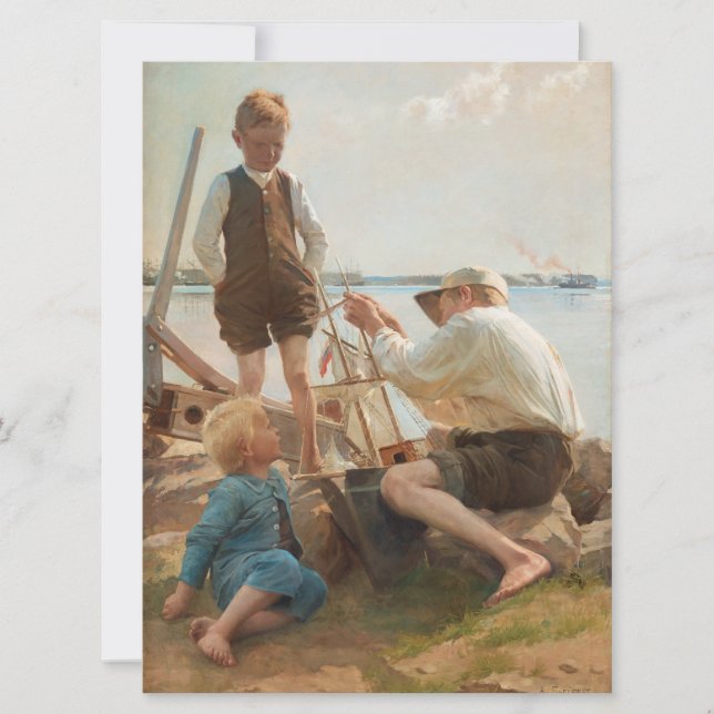 Shipbuilders (by Albert Edelfelt) Card (Front)