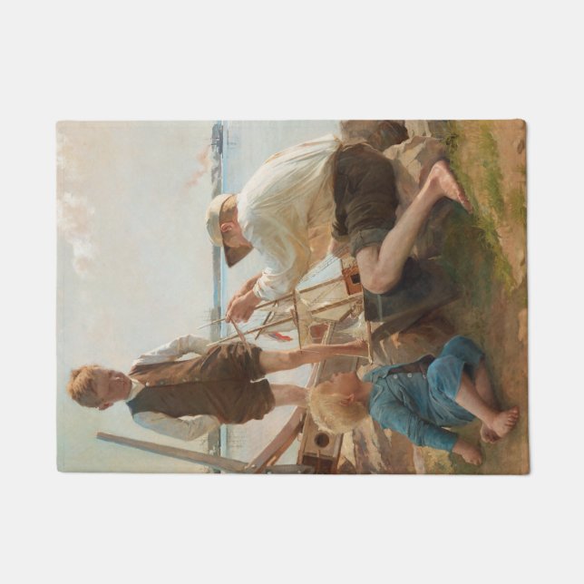 Shipbuilders (by Albert Edelfelt) Doormat (Front)