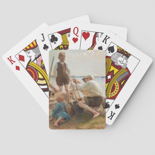 Shipbuilders (by Albert Edelfelt) Playing Cards (Back)