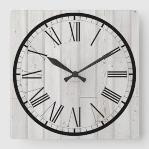Shiplap Look Farmhouse Design Wall Clock