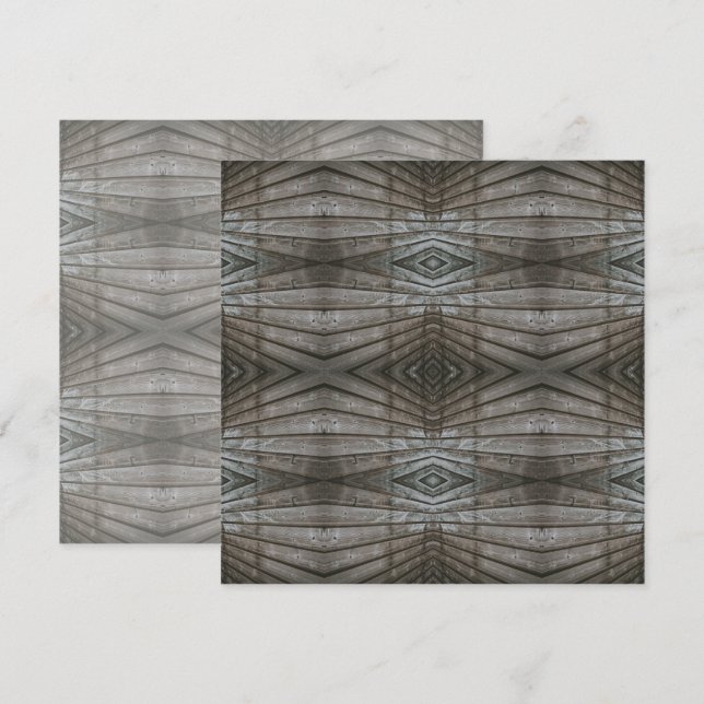 Shiplap Wood Planks Perspective Southwest Pattern  Card (Front/Back)