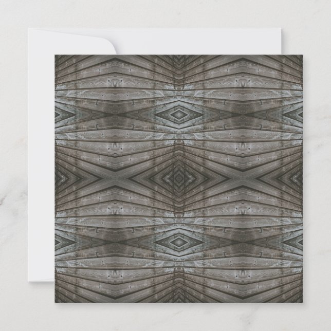Shiplap Wood Planks Perspective Southwest Pattern  Card (Front)