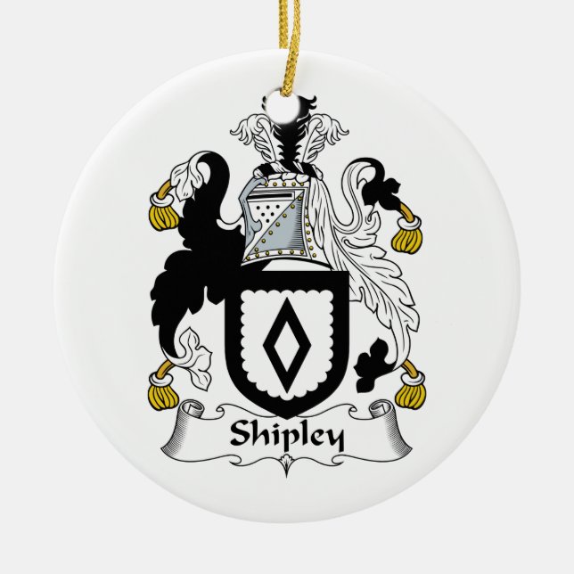 Shipley Family Crest Ceramic Ornament (Front)