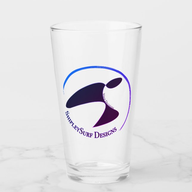 ShipleySurf Surfers Beer Glass (Front)