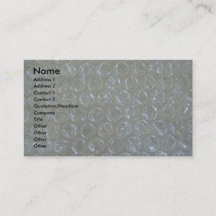 Shipping Business Card On Bubble Wrap