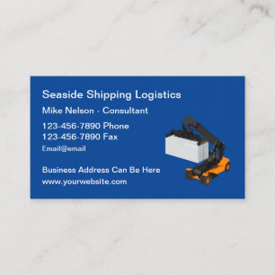 Shipping Container Handling And Logistics  Business Card