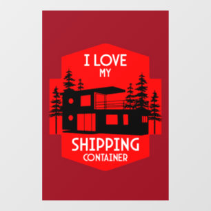  Shipping Container Home living Window Cling