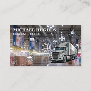 Shipping Delivery System   Truck Driver Business Card