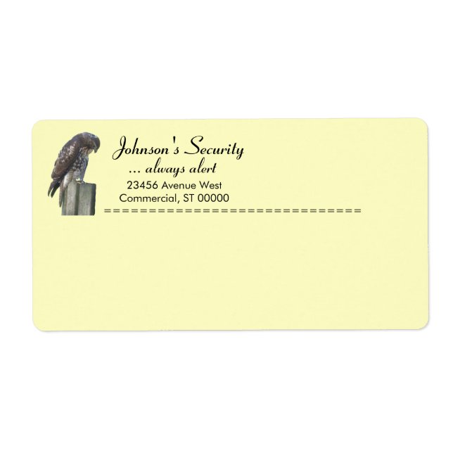 Shipping Label - Falcon (Front)