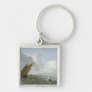 Shipping Offshore in a breeze, 17th century Keychain