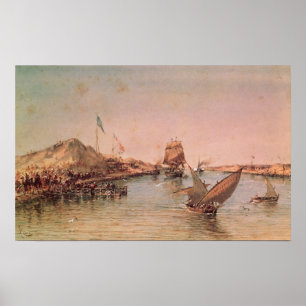 Shipping on the Suez Canal Poster