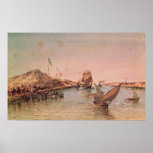 Shipping on the Suez Canal Poster (Front)