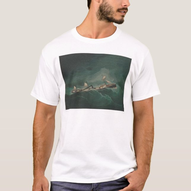 Shipping Vessel...in Storm  (1261) T-Shirt (Front)