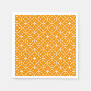Shippo Motive Orange and White Napkin