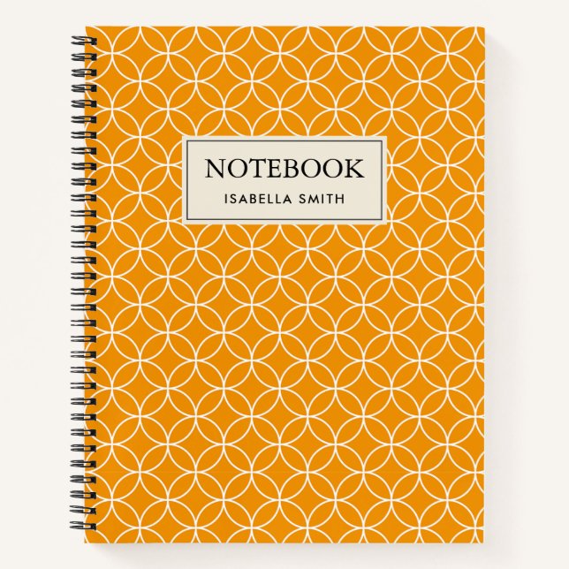 Shippo Motive Orange and White Notebook (Front)