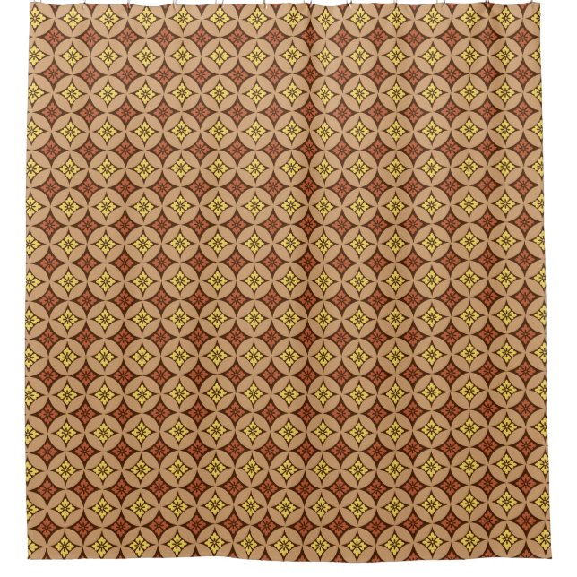 Shippo with Flower Motif, Brown and Golden Yellow (Front)
