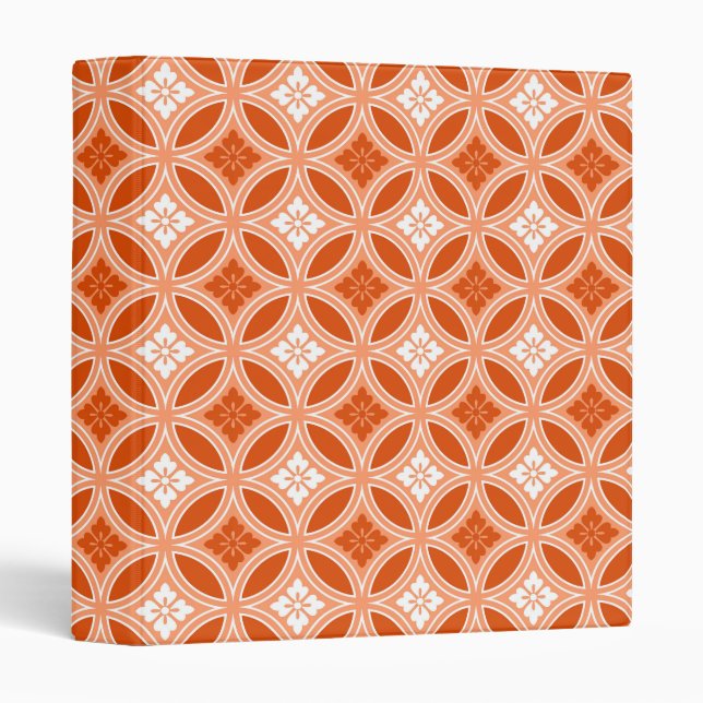 Shippo with Flower Motif, Mandarin Orange Binder (Front/Spine)