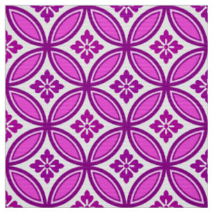 Shippo with Flower Motif, Orchid and Deep Purple Fabric