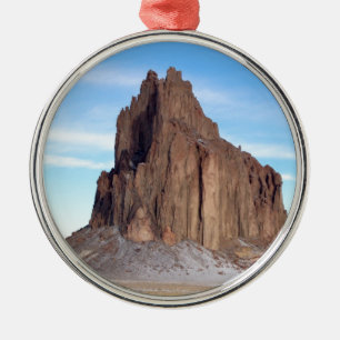 Shiprock Mountain, New Mexico Metal Ornament