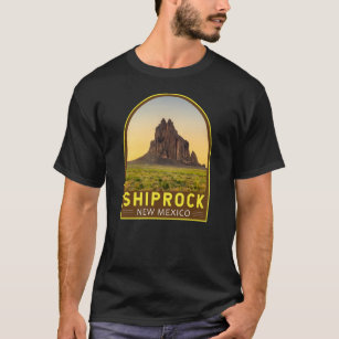Shiprock New Mexico Retro Emblem Art Vintage T-Shirt