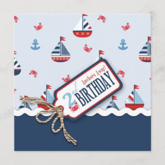 Ships Ahoy Birthday Invite Square 2