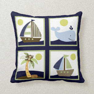 Ships Ahoy Mate/Nautical Personalized Pillow