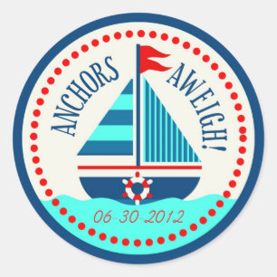 Ships Ahoy!Sticker C Classic Round Sticker