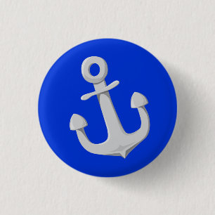 Ship's Anchor 1 Inch Round Button