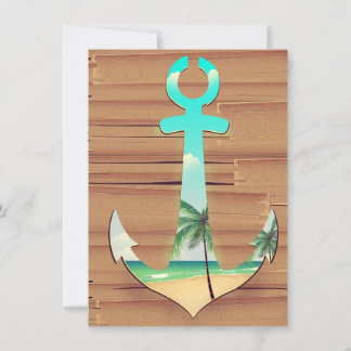Ships Anchor in a board walk Invitation