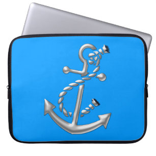 Ship's Anchor Nautical Marine-Themed Gift Laptop Sleeve