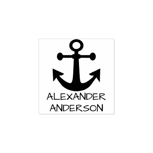 Ship's Anchor Personalize Rubber Stamp (Imprint)