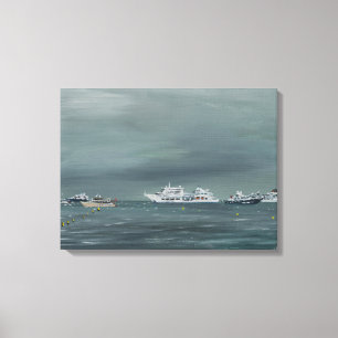 Ships and boats at Cannes 2014 Canvas Print