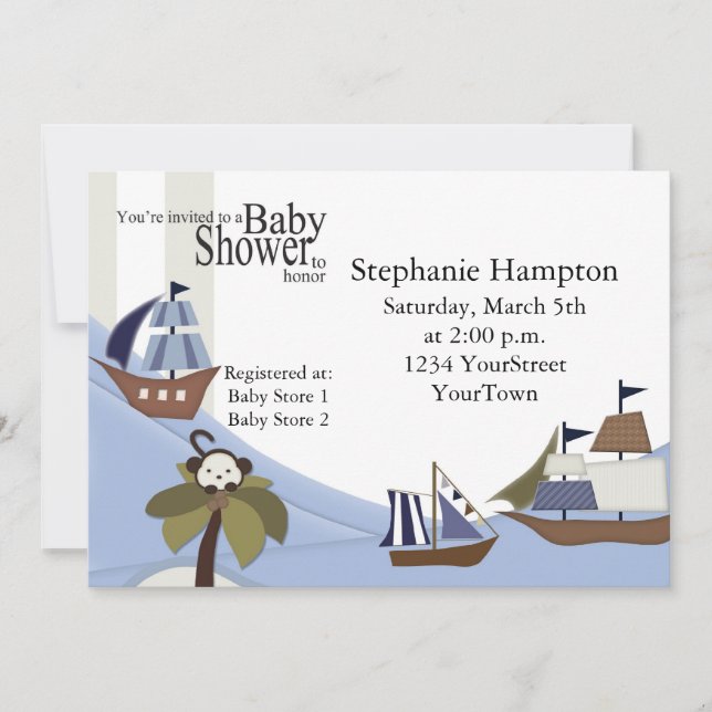 Ships Baby Shower Invitation (Front)