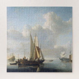 Ships before the Coast, Willem van de Velde (II),  Jigsaw Puzzle