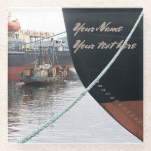 Ships glass coaster