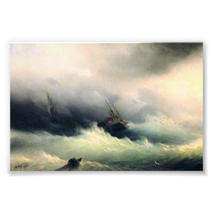 Ships in a Storm, Ivan Constantinovich Aivazovsky Photo Print