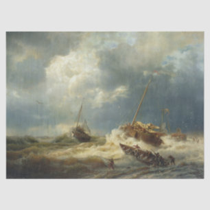 Ships in a Storm on the Dutch Coast Tissue Paper