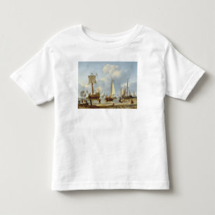 Ships in Calm Water with Figures by the Shore Toddler T-shirt