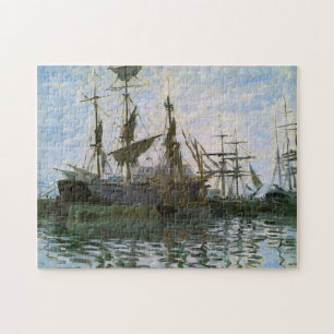 Ships in Harbour Monet Fine Art Jigsaw Puzzle