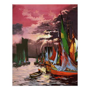Ships in the Port of La Rochelle Art Poster