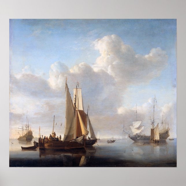 Ships Lying Before the Coast Poster (Front)