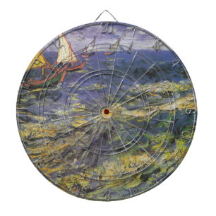 Ships Sea Ocean Water Blue Peace Love Destiny Dartboard