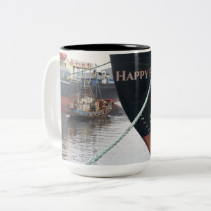 Ships  Two-Tone coffee mug