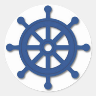 Ship's Wheel Classic Round Sticker