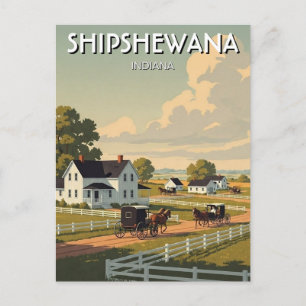 Shipshewana Indiana Amish County Postcard