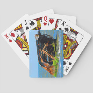 Shipwreck Abstract Blue Playing Cards