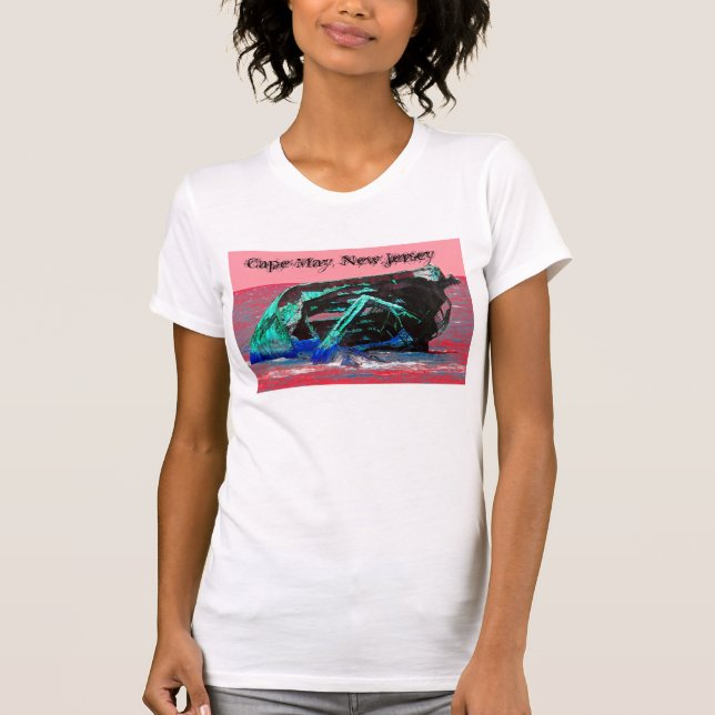 Shipwreck Abstract Pink T-Shirt (Front)